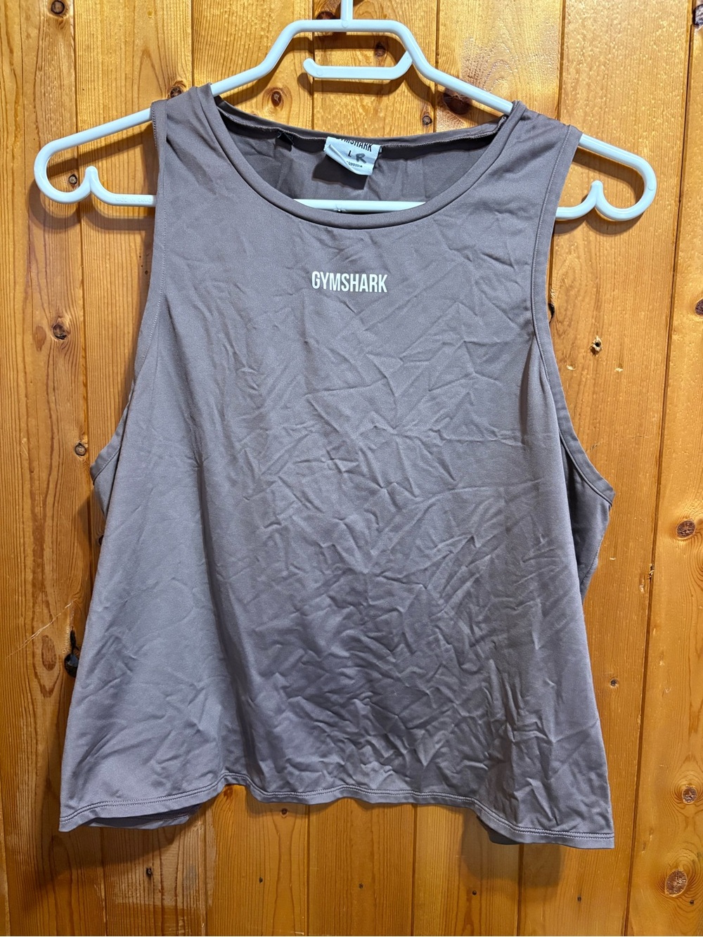 Gymshark Women's Mauve Muscle Tee Tank Top with open back Large